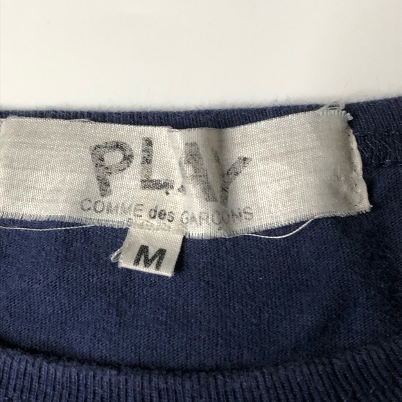 Comme Des Garçons Play Blue Medium Ladies T-Shirt - Picture 3 of 3